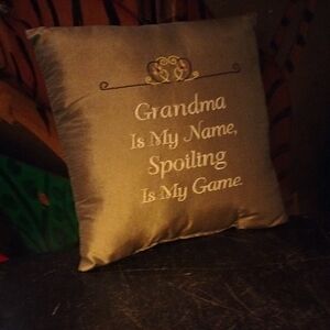 Vintage Grandma Is My Name Spoiling Is My Game Pillow